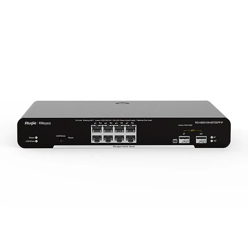 睿易 Reyee L2 Cloud Managed PoE Switch, RG-NBS3100-8GT2SFP-P-V2 - R-S-RG-NBS3100-8GT2SFP-P-V2 交換器 ｜ 衍光HinKwong 香港