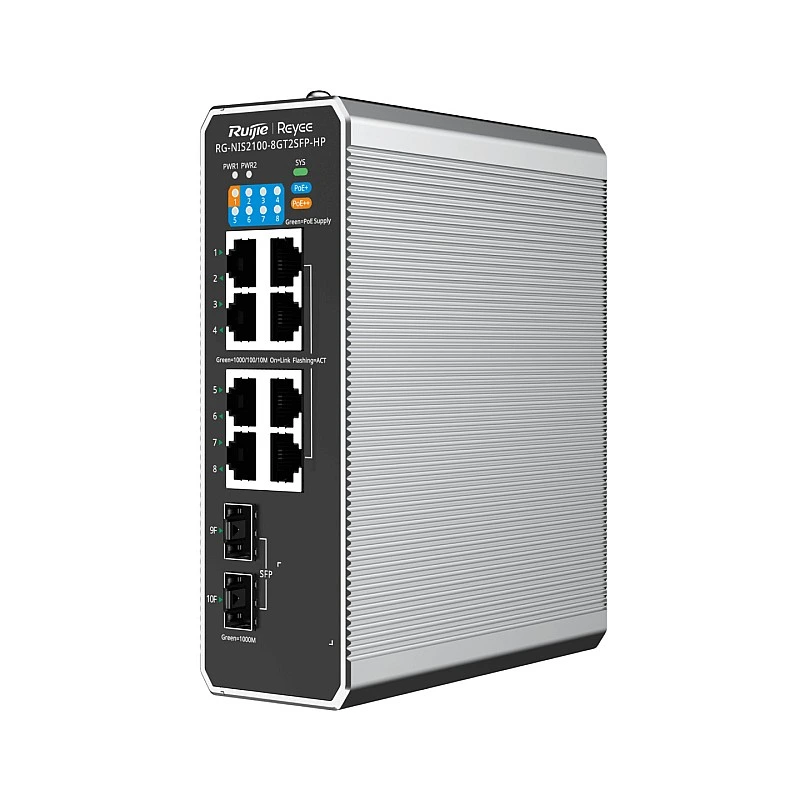 Ruijie Reyee Gigabit PoE 管理型交換器, RG-NIS2100-8GT2SFP-HP - R-RG-NIS2100-8GT2SFP-HP 交換器 ｜ 衍光HinKwong 香港