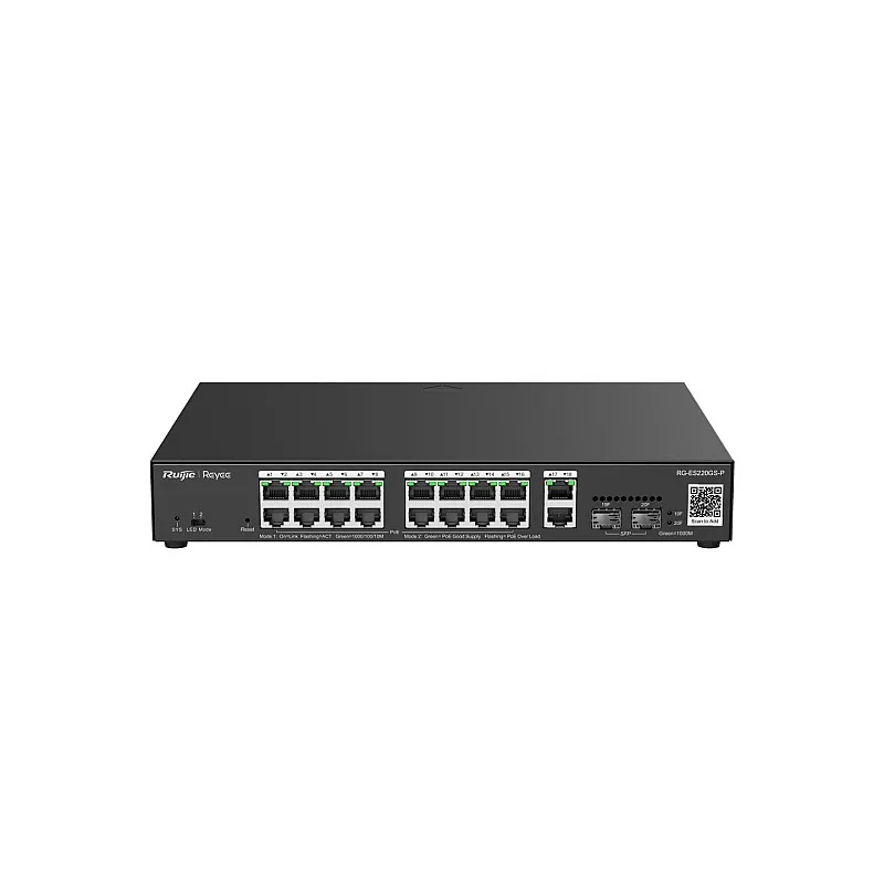 Ruijie Reyee Gigabit PoE 智慧管型交換器, RG-ES220GS-P - R-RG-ES220GS-P 交換器 ｜ 衍光HinKwong 香港