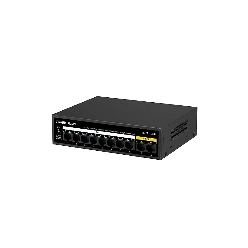 Ruijie Reyee PoE Unmanaged Switch, RG-ES110F-P - R-RG-ES110F-P Switches ｜ 衍光HinKwong 香港