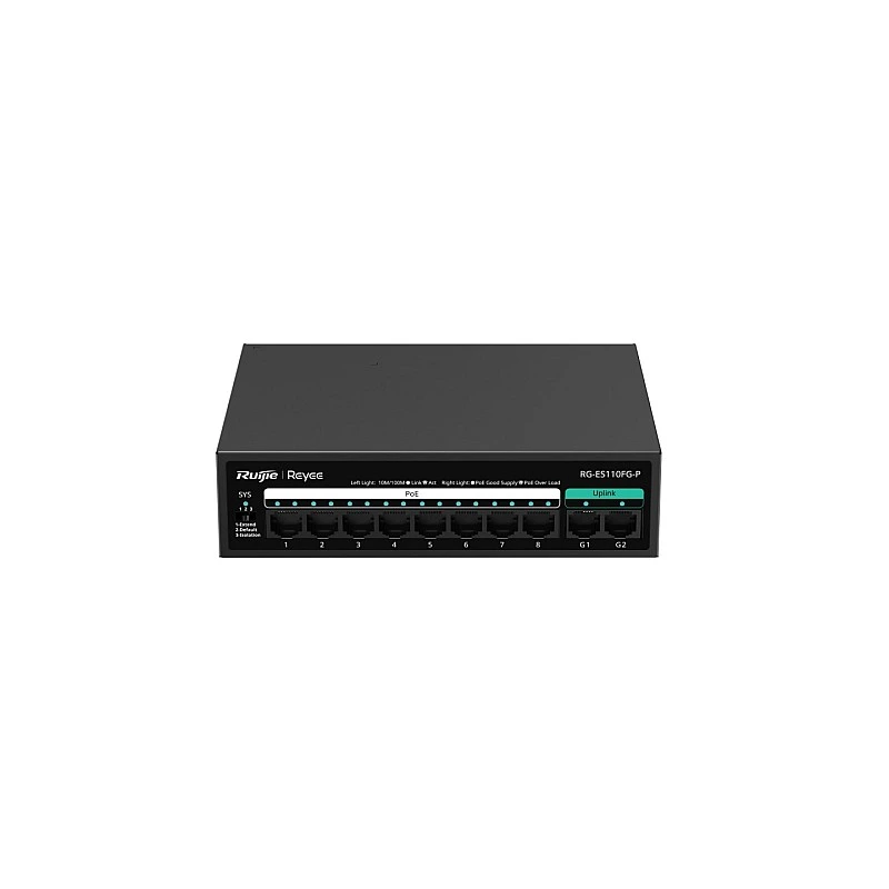 Ruijie Reyee PoE Unmanaged Switch, RG-ES110FG-P - R-RG-ES110FG-P Switches ｜ 衍光HinKwong 香港