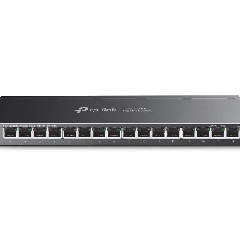 TP-Link 16-Port Gigabit PoE+ Unmanaged Switch, TL-SG116P