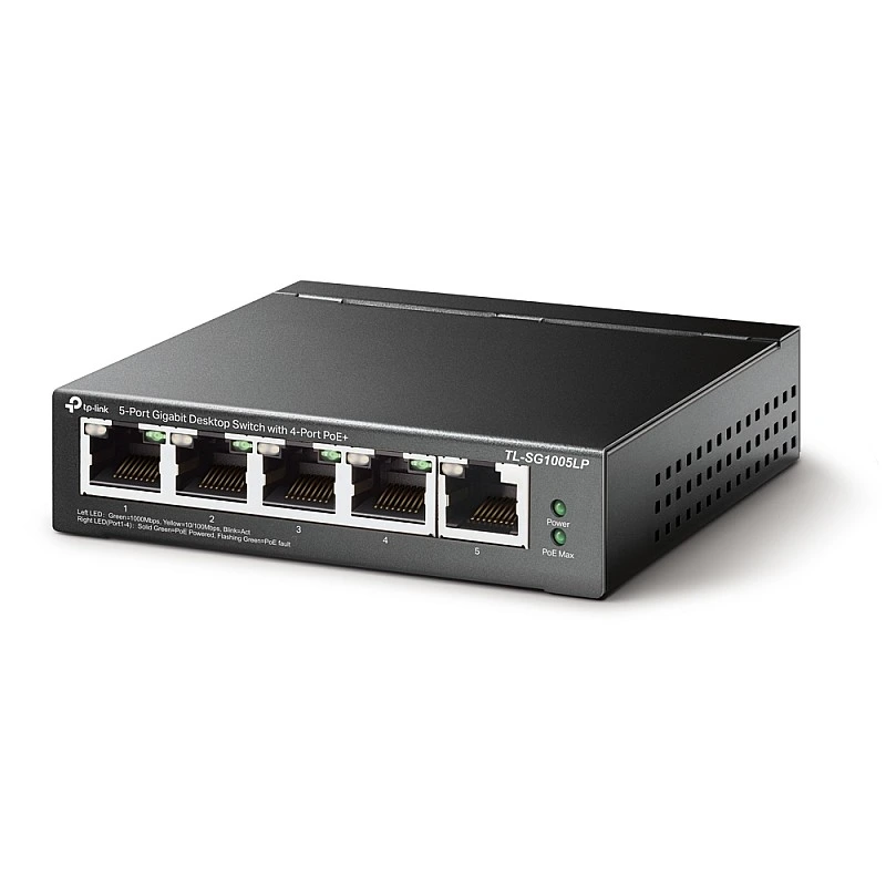 TP-Link 5-Port Gigabit PoE+ Smart Switch, TL-SG1005LP