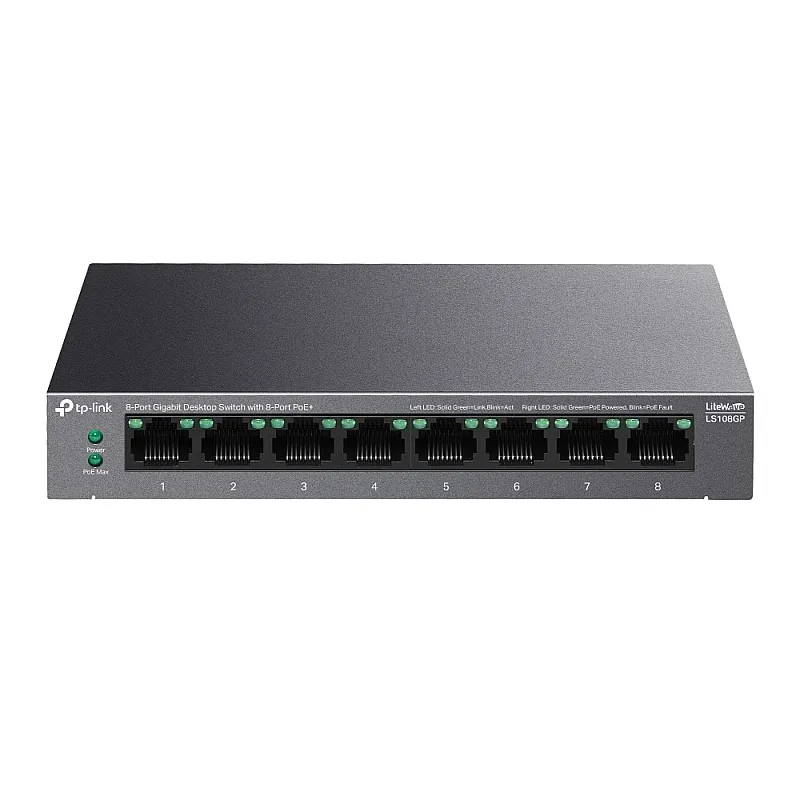 TP-Link 8-Port Gigabit PoE+ 非管理型交換器, LS108GP︱原廠保養