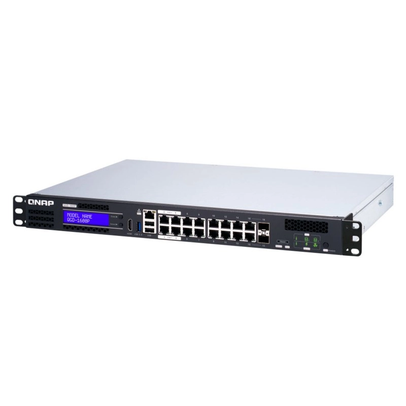 威聯通 QNAP 16 Ports PoE 網管型交換器, QGD-1600P-8G交換器