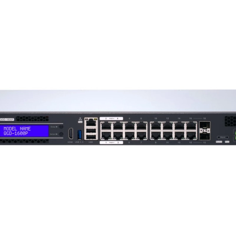 威聯通 QNAP 16 Ports PoE 網管型交換器, QGD-1600P-8G交換器