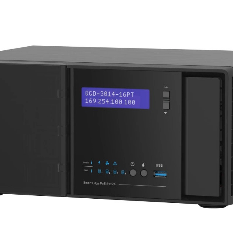 威聯通 QNAP 16 Ports Guardian PoE 網管交換器, QGD-3014-16PT-8G交換器