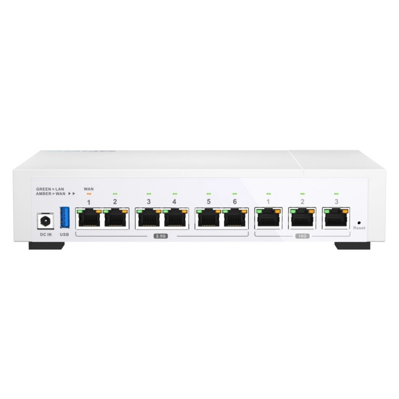 威聯通 QNAP 9 Ports 2.5GbE + 10GbE VPN SD-WAN 路由器, QHora-322路由器