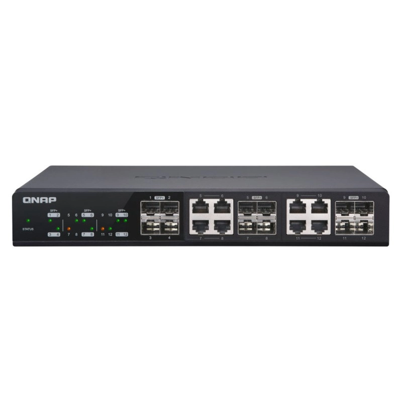 威聯通 QNAP 12 Ports 10G 網管交換器, QSW-M1208-8C交換器