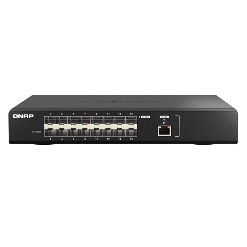 威聯通 QNAP 17 Ports 25GbE 光纖網管型交換器, QSW-M5216-1T交換器