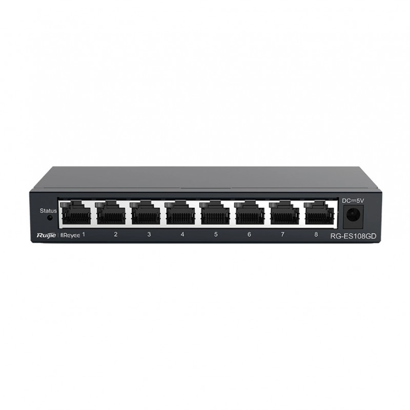 睿易 Reyee Gigabit unmanaged Switch, RG-ES108GD交換器