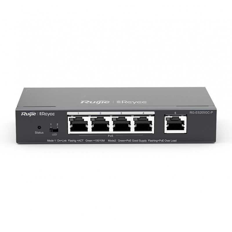 睿易 Reyee Cloud Managed PoE Switch, RG-ES205GC-P交換器