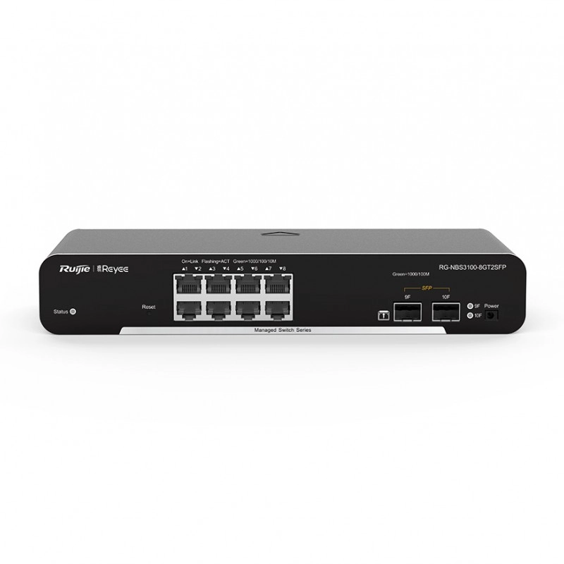 睿易 Reyee L2 Cloud Managed Switch, RG-NBS3100-8GT2SFP交換器