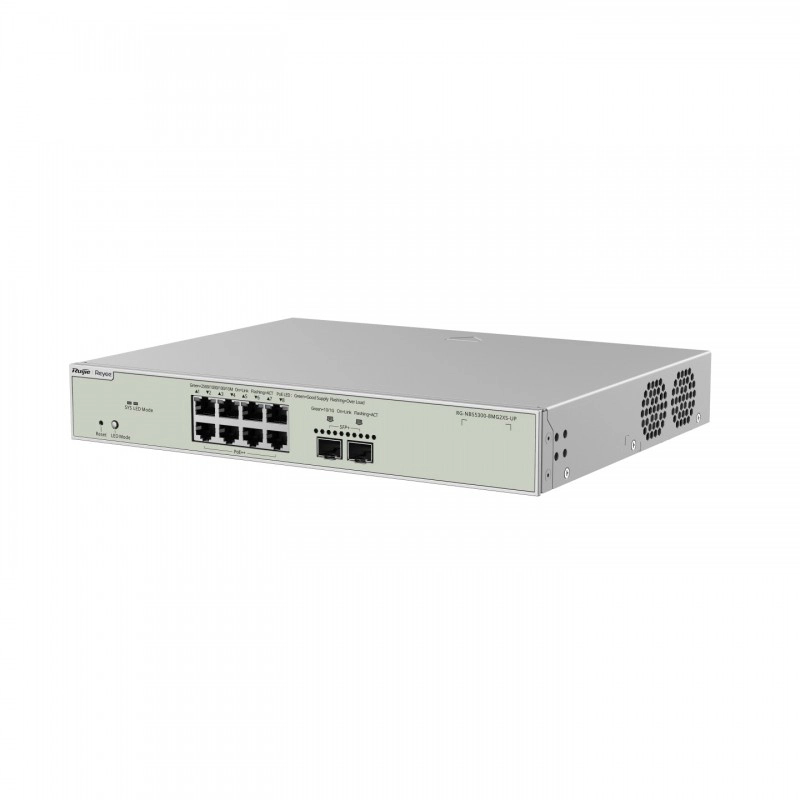 Ruijie Reyee Gigabit PoE 管理型交換器, RG-NBS5300-8MG2XS-UP交換器