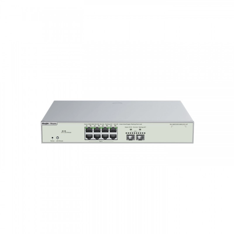 Ruijie Reyee Gigabit PoE 管理型交換器, RG-NBS5300-8MG2XS-UP交換器