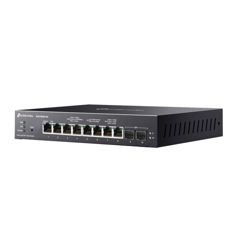 TP-Link Omada 8-Port 2.5GBASE-T and 2-Port 10GE SFP+ 智慧型交換器, SG2210XMP-M2