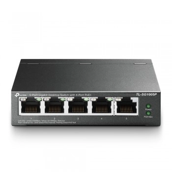 TP-Link 5-Port Gigabit PoE+ 非管理型交換器, TL-SG1005P