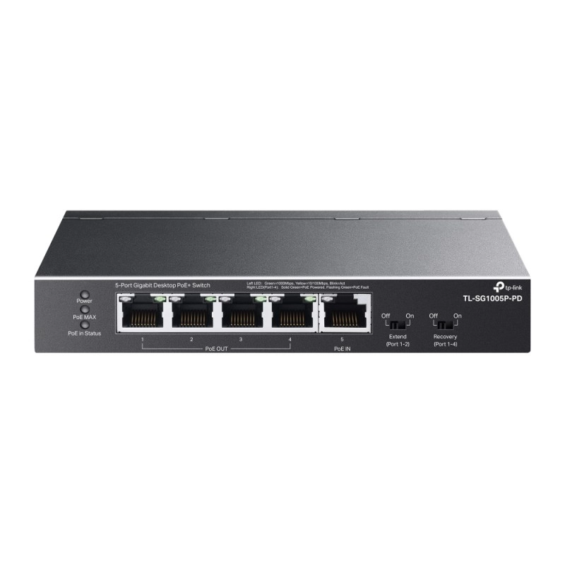 TP-Link 5-Port Gigabit PoE+ 智慧型交換器, TL-SG1005P-PD