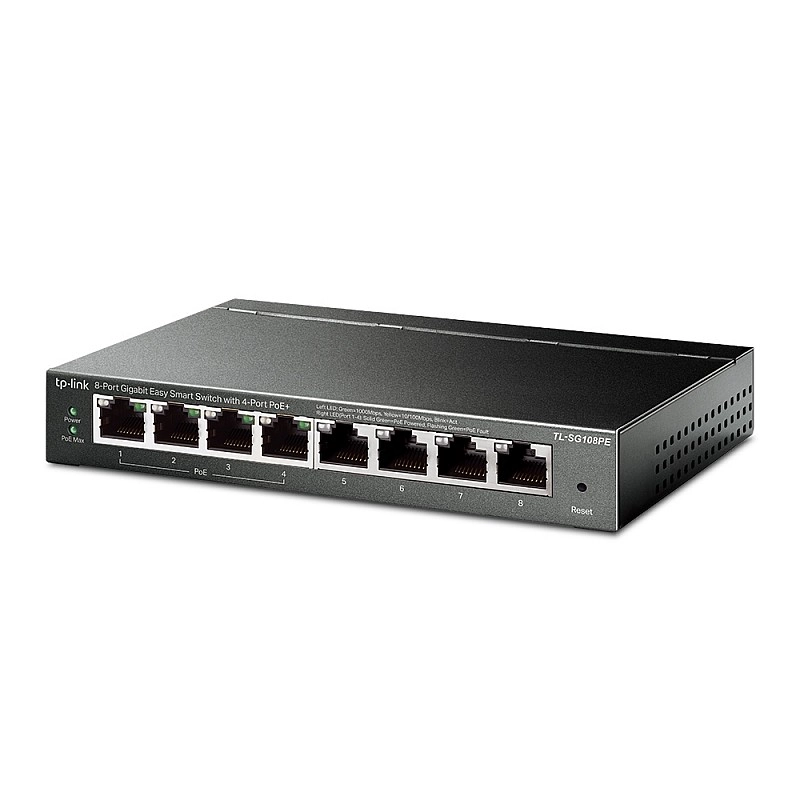 TP-Link 8-Port Gigabit PoE+ 智慧型交換器, TL-SG108PE