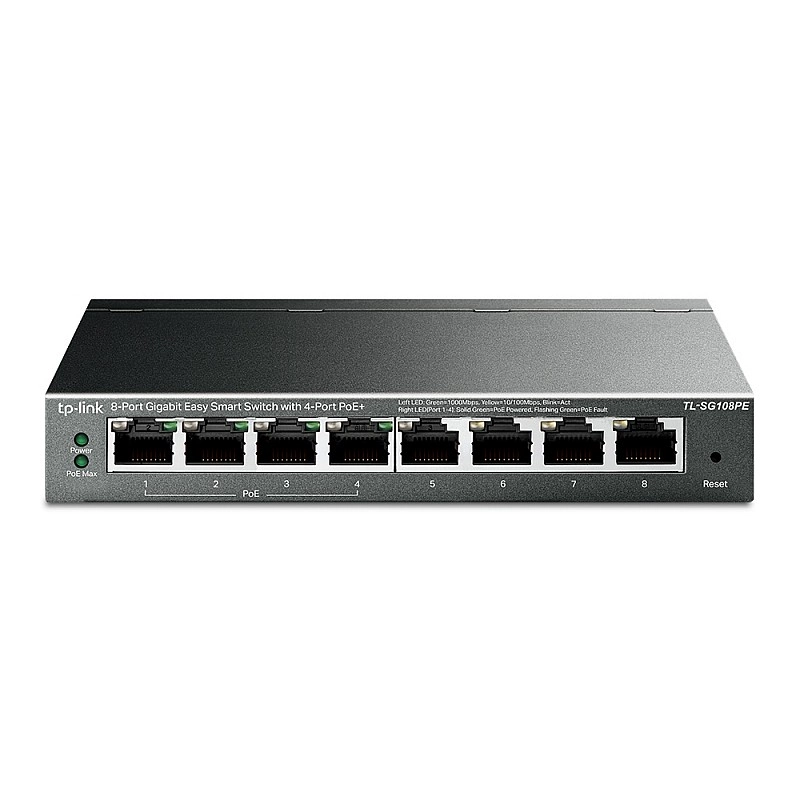 TP-Link 8-Port Gigabit PoE+ 智慧型交換器, TL-SG108PE