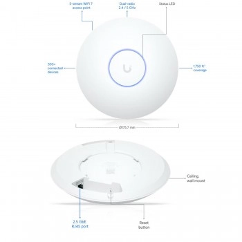 Ubiquiti UniFi U7 Long-Range Wi-Fi 7 無線接取器, U7-LR