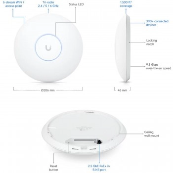 Ubiquiti UniFi 7 Pro Wi-Fi 7 無線接取器, U7-Pro