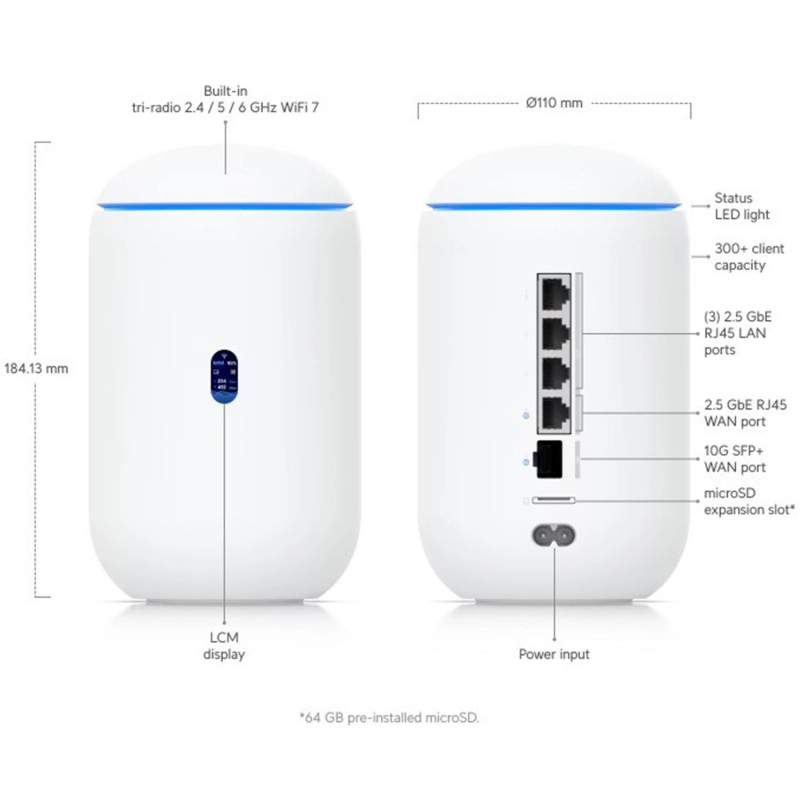 Ubiquiti UniFi Dream Router 7 夢幻路由器, UDR7 (15W)