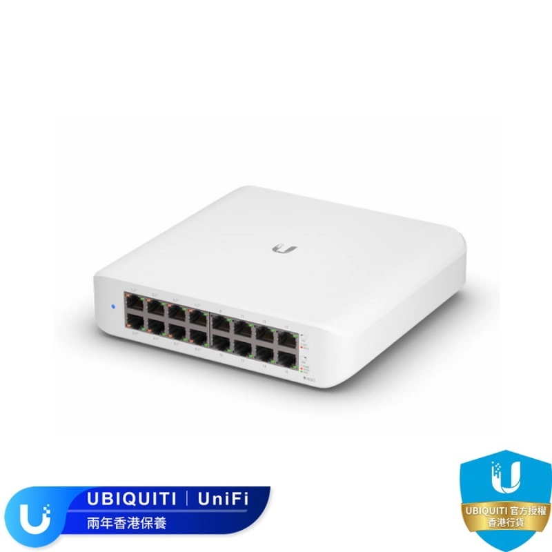 Ubiquiti UniFi 16-Port Gigabit Switch, 型號: USW-Lite-16-PoE交換器