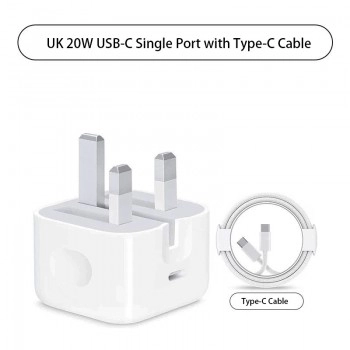 UK 20W USB-C Single Port with Type-C Cable 電源轉換器