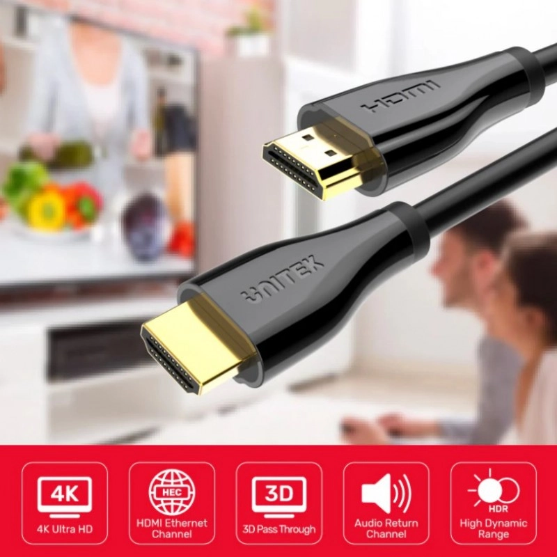 Unitek 4K 60Hz Premium Certified HDMI 影音線(帶乙太網功能)網絡配件