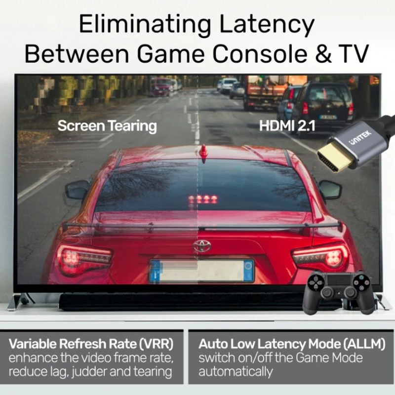 Unitek 8K 超高速 HDMI 影音線 支援 PS5 4K網絡配件