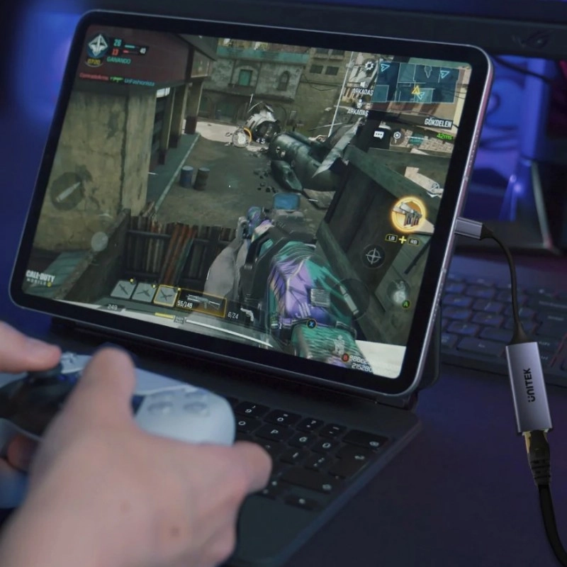 Unitek 2 合 1 USB-C 轉千兆位乙太網轉接器, U1323AAdapter / Docking