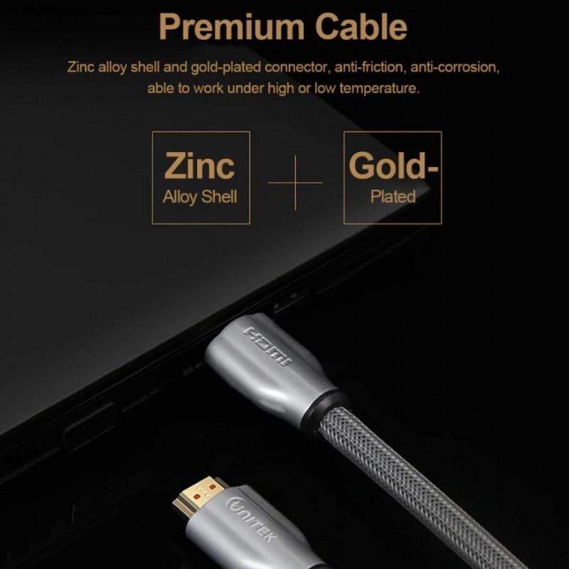 Unitek 4K 60Hz HDMI 影音線 編織外披線身網絡配件