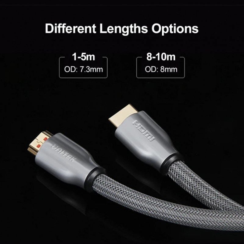 Unitek 4K 60Hz HDMI 影音線 編織外披線身網絡配件