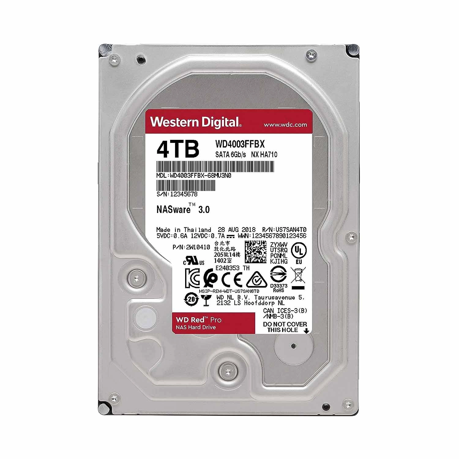 香港行貨︱WD Red Pro 4TB 3.5吋內置硬碟, WD4003FFBX