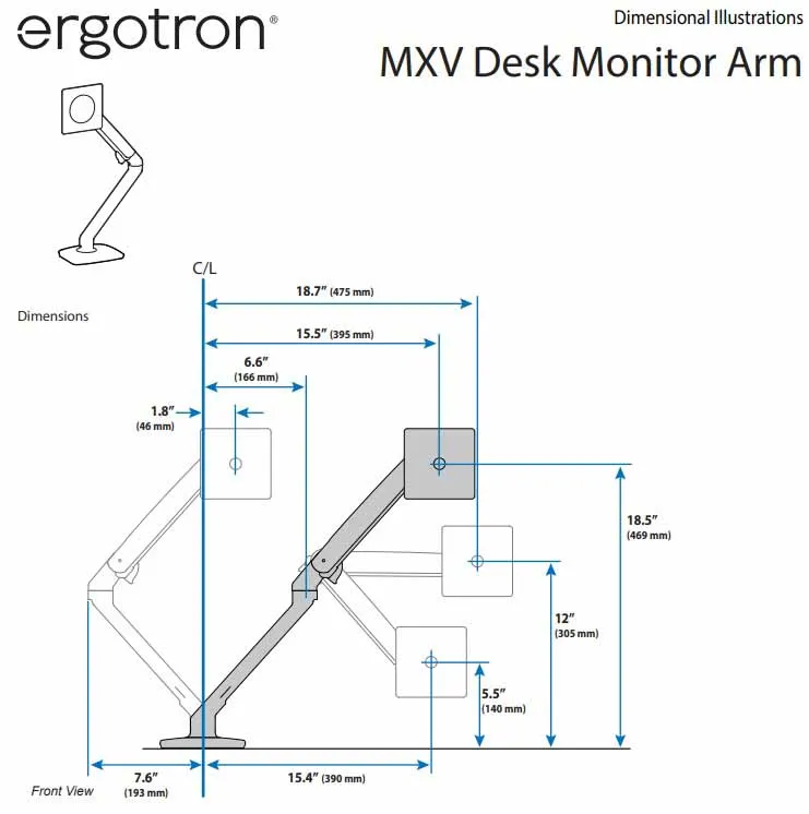 Ergotron LX Pro 鋁合金支臂與關節細節圖
