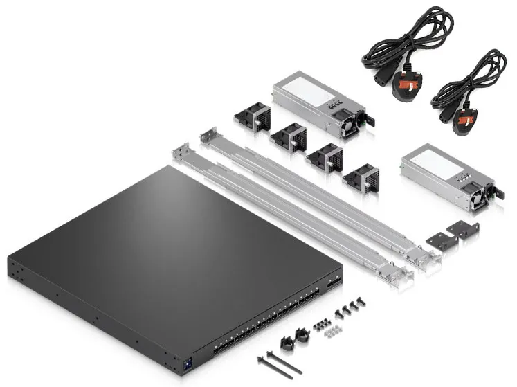 Ubiquiti Switch Enterprise Audio/Video Fiber (EAV-Fiber) 盒裝配件及包裝清單