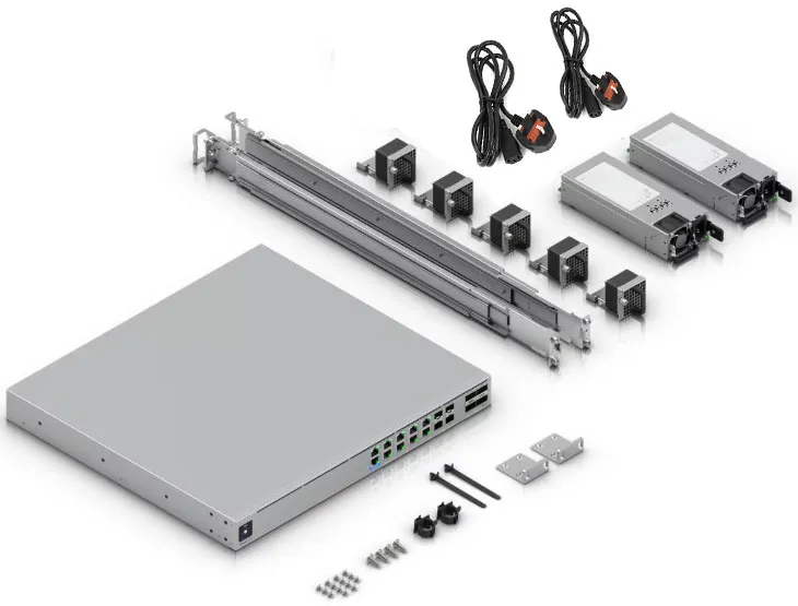 Ubiquiti UniFi Enterprise Firewall Core (EF-Core) 盒裝配件及包裝清單