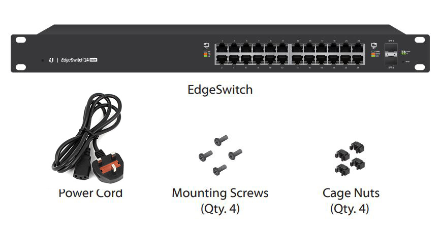 Ubiquiti EdgeSwitch 24 Ports 250W 交換器, ES-24-250W︱一年原廠保養...