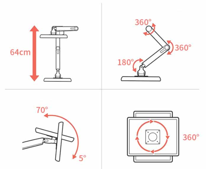 Monitorstativ Ergotron LX Dual Stacking Arm 45-248-026